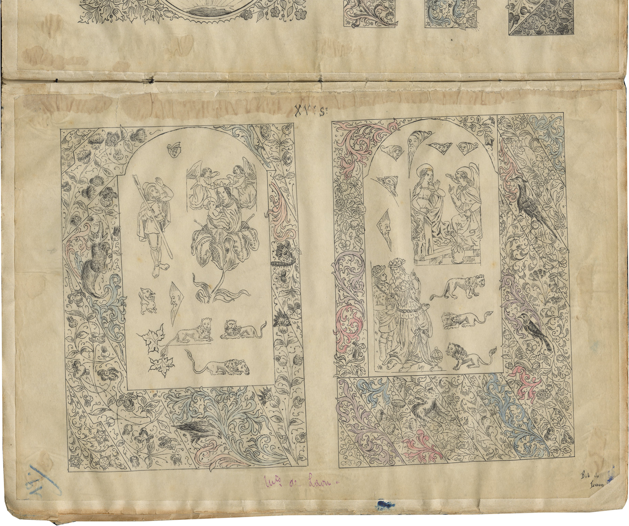 Boxed set of drawings : Medieval Text Manuscripts